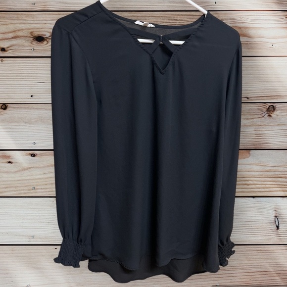 Maurices Tops - Maurices Black Dressy Blouse Top Shirt Long Sleeve Medium